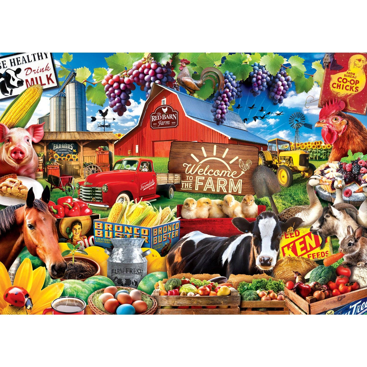 Greetings From the Farm 500 Piece Jigsaw Puzzle by Masterpieces Puzzles