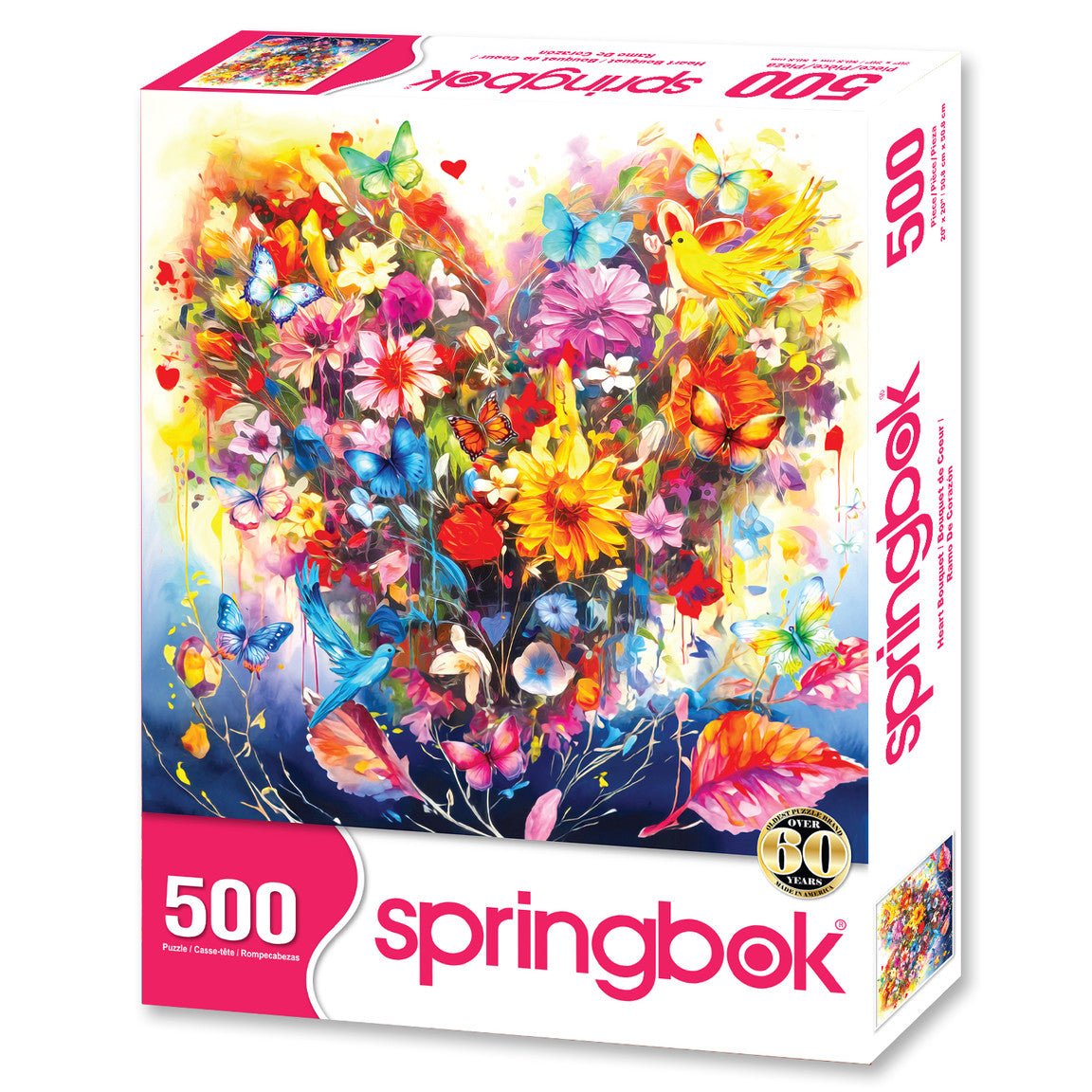 Heart Bouquet 500 Piece Jigsaw Puzzle by Springbok Puzzles