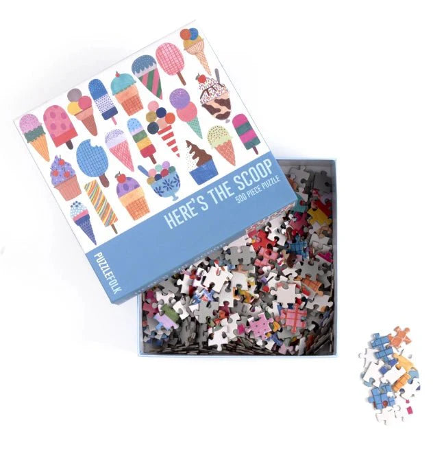Here's the Scoop Jigsaw Puzzle - 500 Piece Ice Cream Puzzle by Puzzlefolk