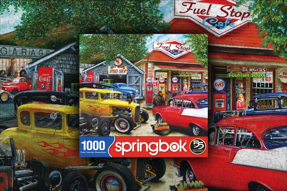Hot Rod Cafe 1000 Piece Jigsaw Puzzle by Springbok Puzzles