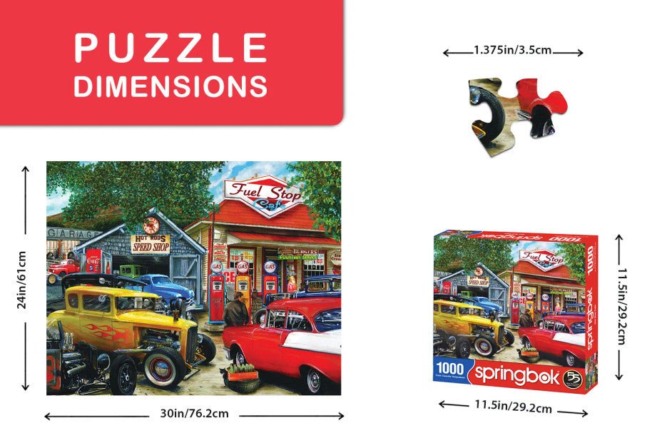 Hot Rod Cafe 1000 Piece Jigsaw Puzzle by Springbok Puzzles
