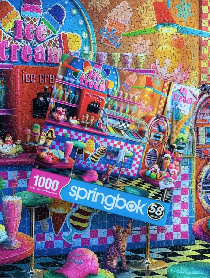 Ice Cream Shop 1000 Piece Jigsaw Puzzle by Springbok Puzzles