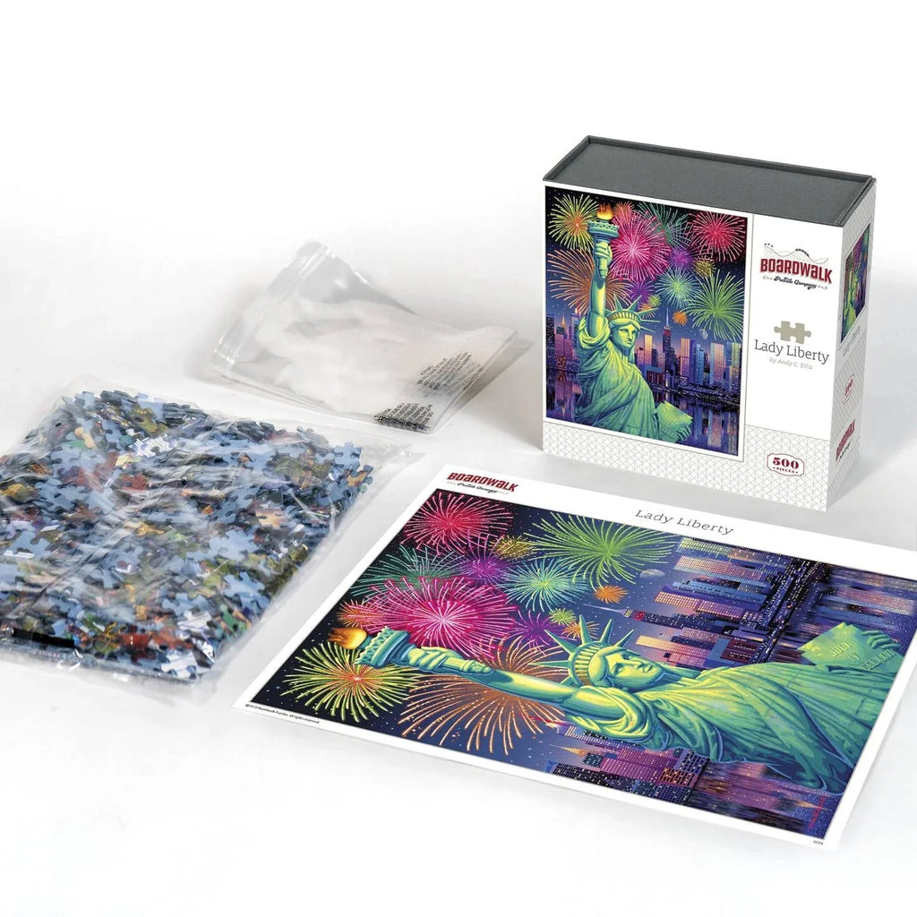Lady Liberty 500 Piece Jigsaw Puzzle by Boardwalk Puzzle Company