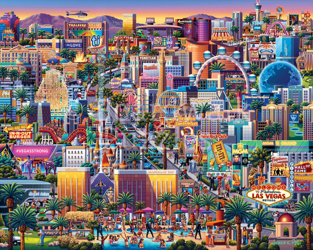 Las Vegas Strip 1000 Piece Jigsaw Puzzle by Boardwalk Puzzle Company