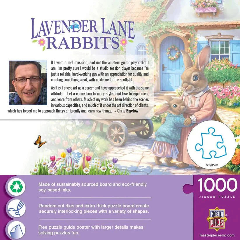 Lavender Lane Rabbits 1000 Piece Jigsaw Puzzle | Masterpieces