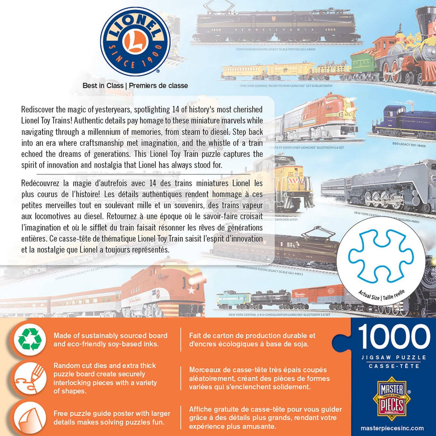 Lionel Trains - Best in Class 1000 Piece Puzzle by Masterpieces Puzzles