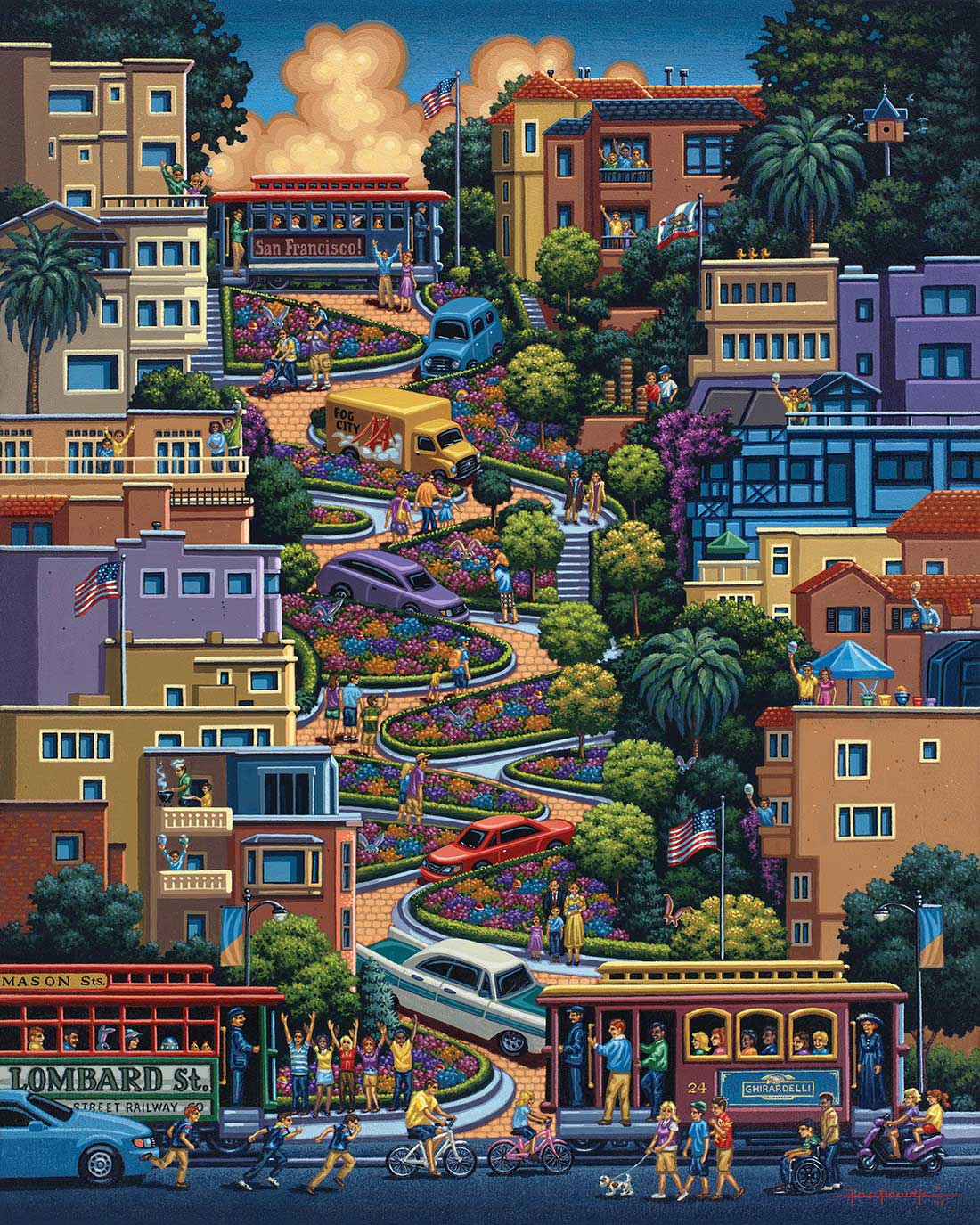 Lombard Street 500 Piece Jigsaw Puzzle | Dowdle Puzzles