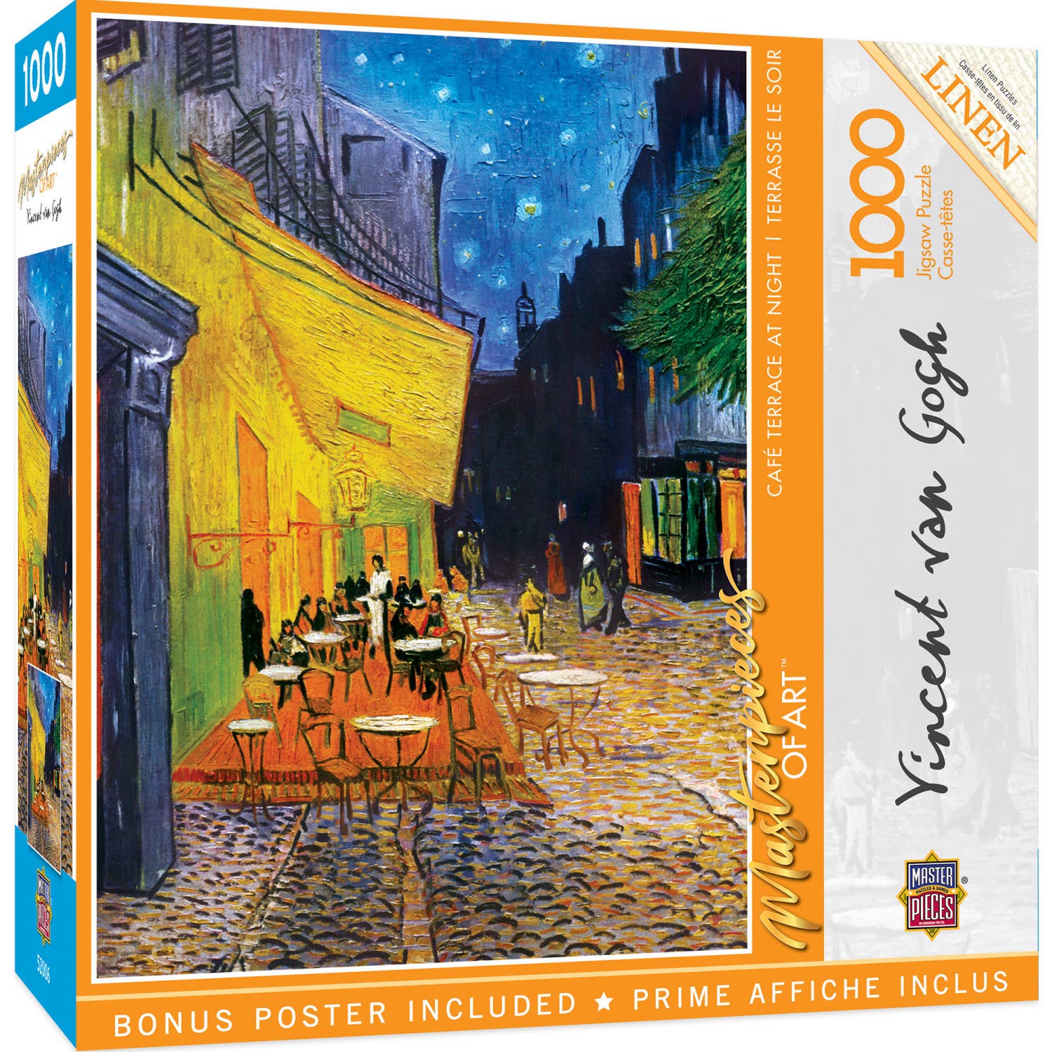 Masterpieces of Art - Cafe Terrace at Night 1000 Piece Jigsaw Puzzle | Masterpieces