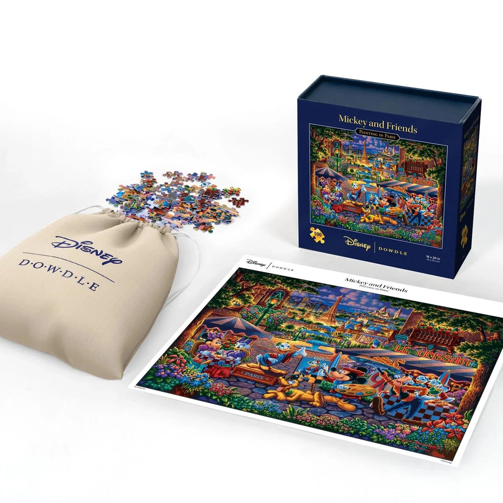 Mickey & Friends Painting in Paris 500 Piece Jigsaw Puzzle by Dowdle and Disney