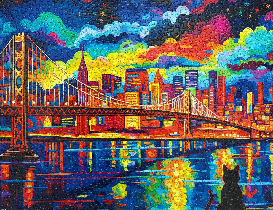 Midnight in San Francisco 1000 Piece Jigsaw Puzzle by Springbok Puzzles