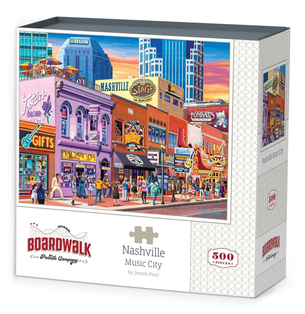 Nashville Music City 500 Piece Jigsaw Puzzle by Boardwalk Puzzle Company