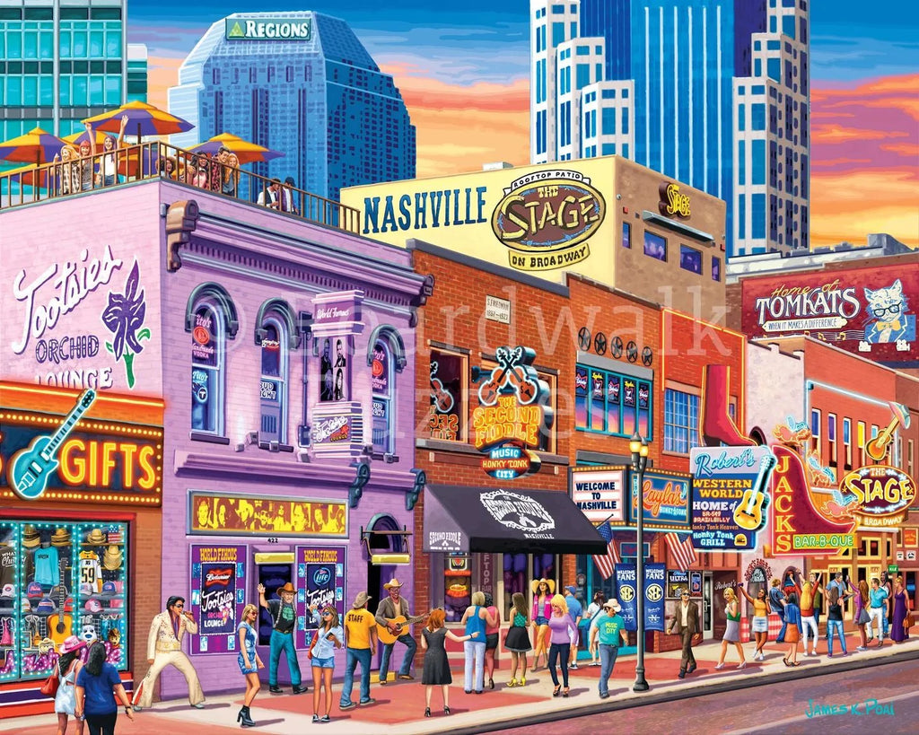 Nashville Music City 500 Piece Jigsaw Puzzle by Boardwalk Puzzle Company