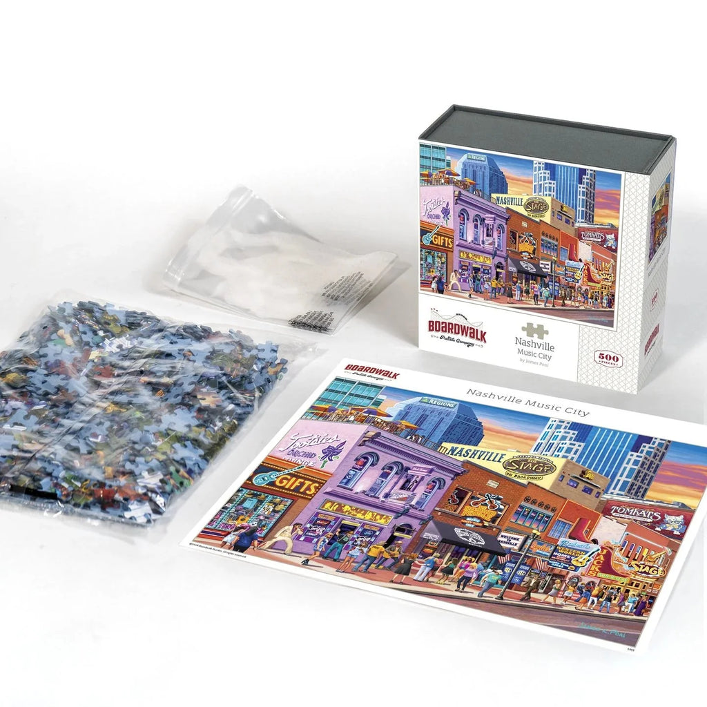 Nashville Music City 500 Piece Jigsaw Puzzle by Boardwalk Puzzle Company