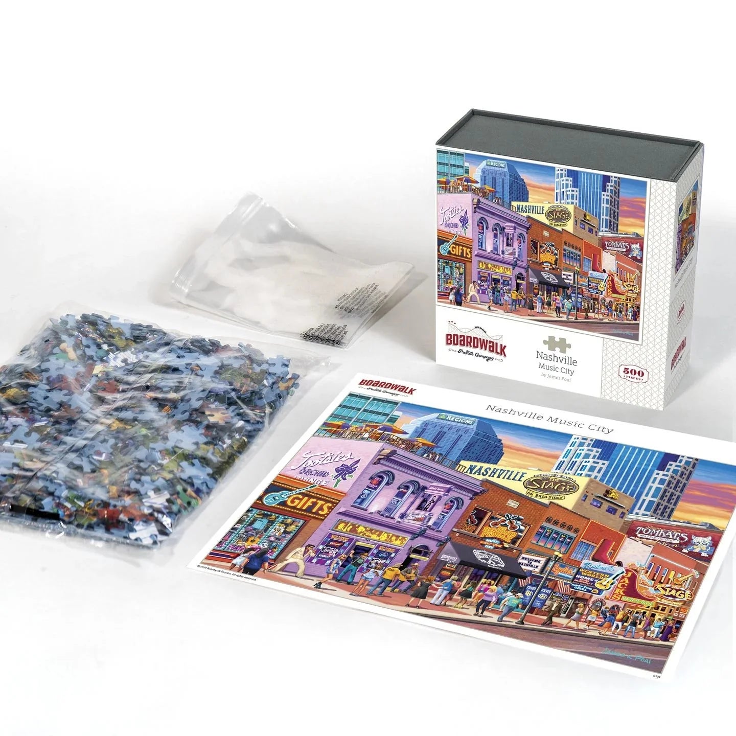 Nashville Music City 500 Piece Jigsaw Puzzle by Boardwalk Puzzle Company