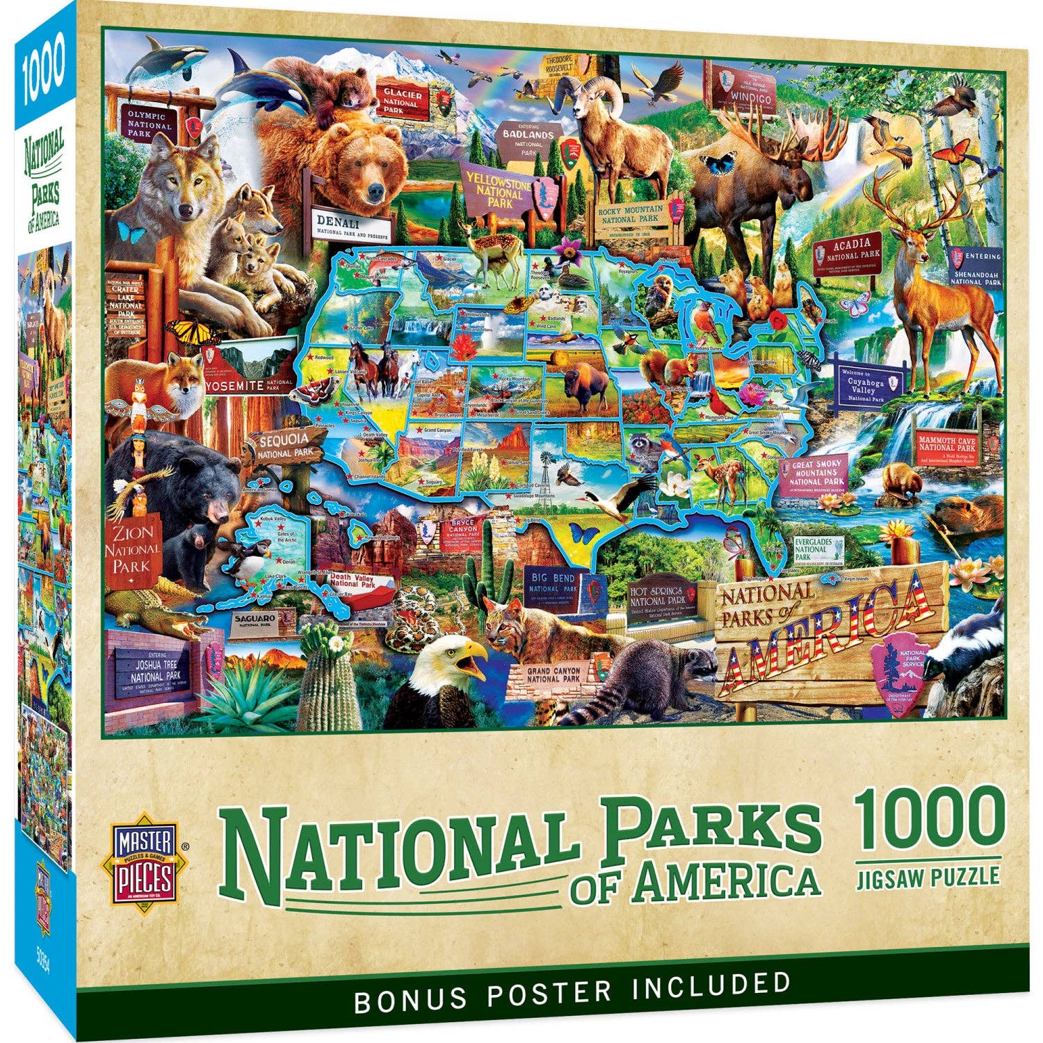 National Parks of America 1000 Piece Jigsaw Jigsaw Puzzle by Masterpieces Puzzles