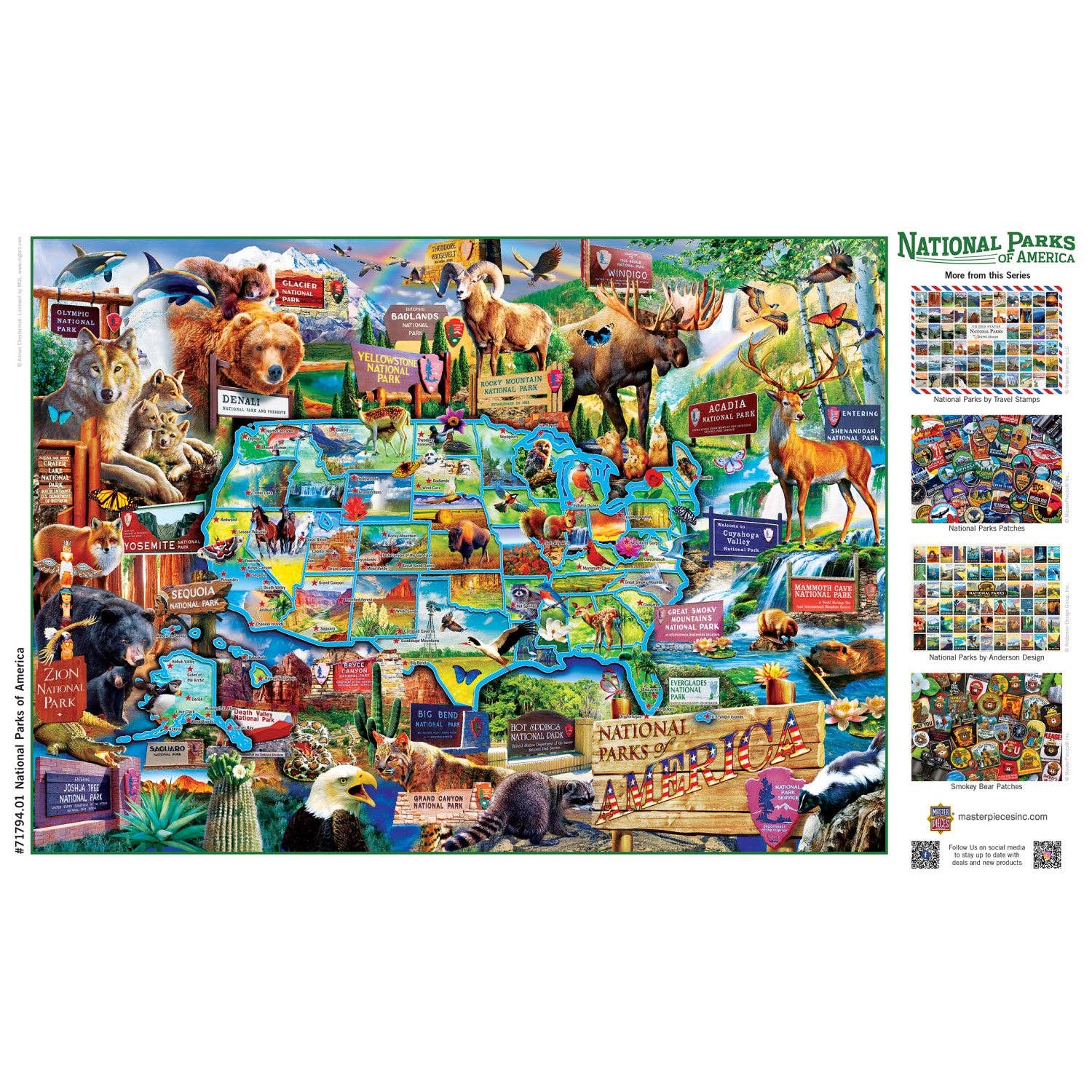 National Parks of America 1000 Piece Jigsaw Jigsaw Puzzle by Masterpieces Puzzles