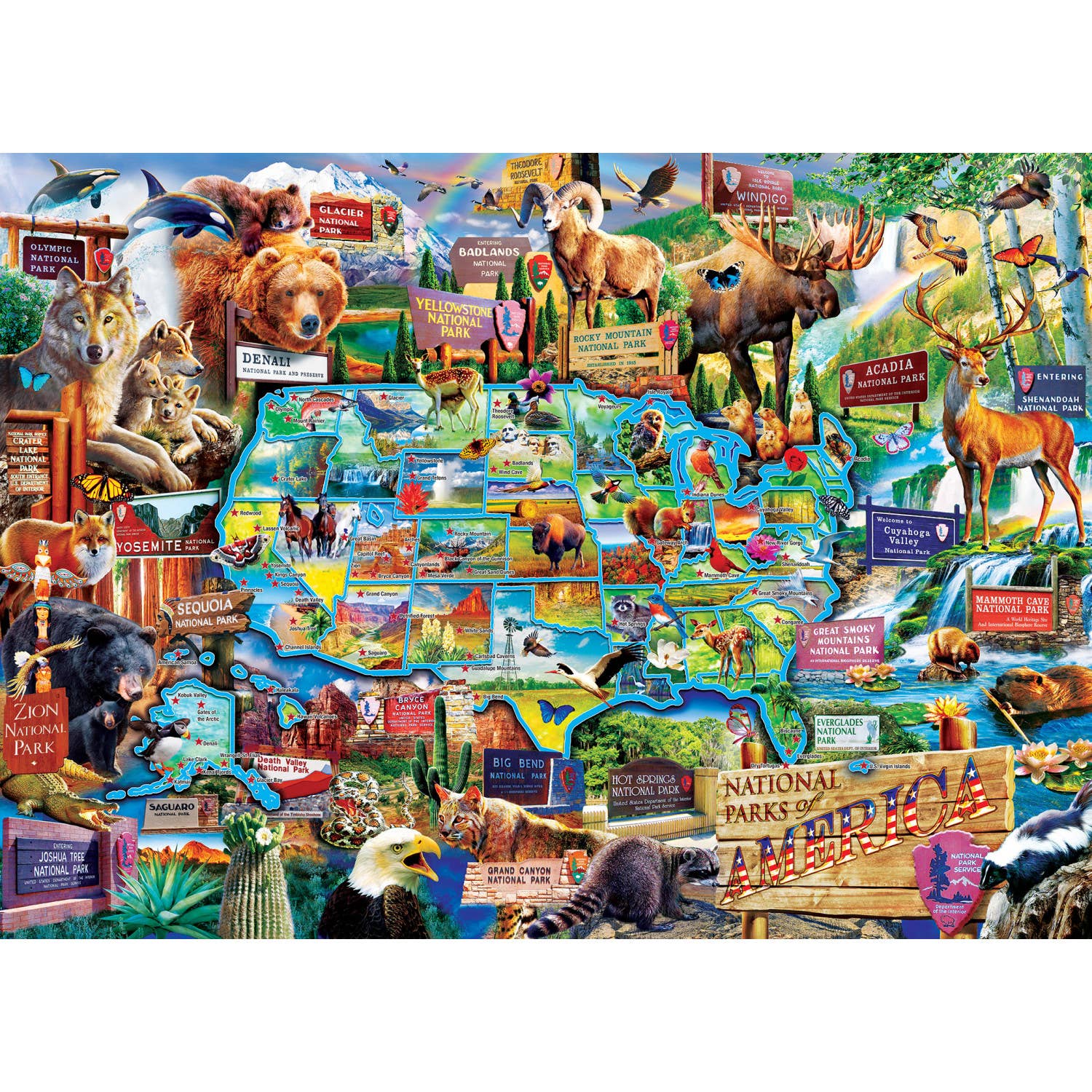 National Parks of America 1000 Piece Puzzle by Masterpieces
