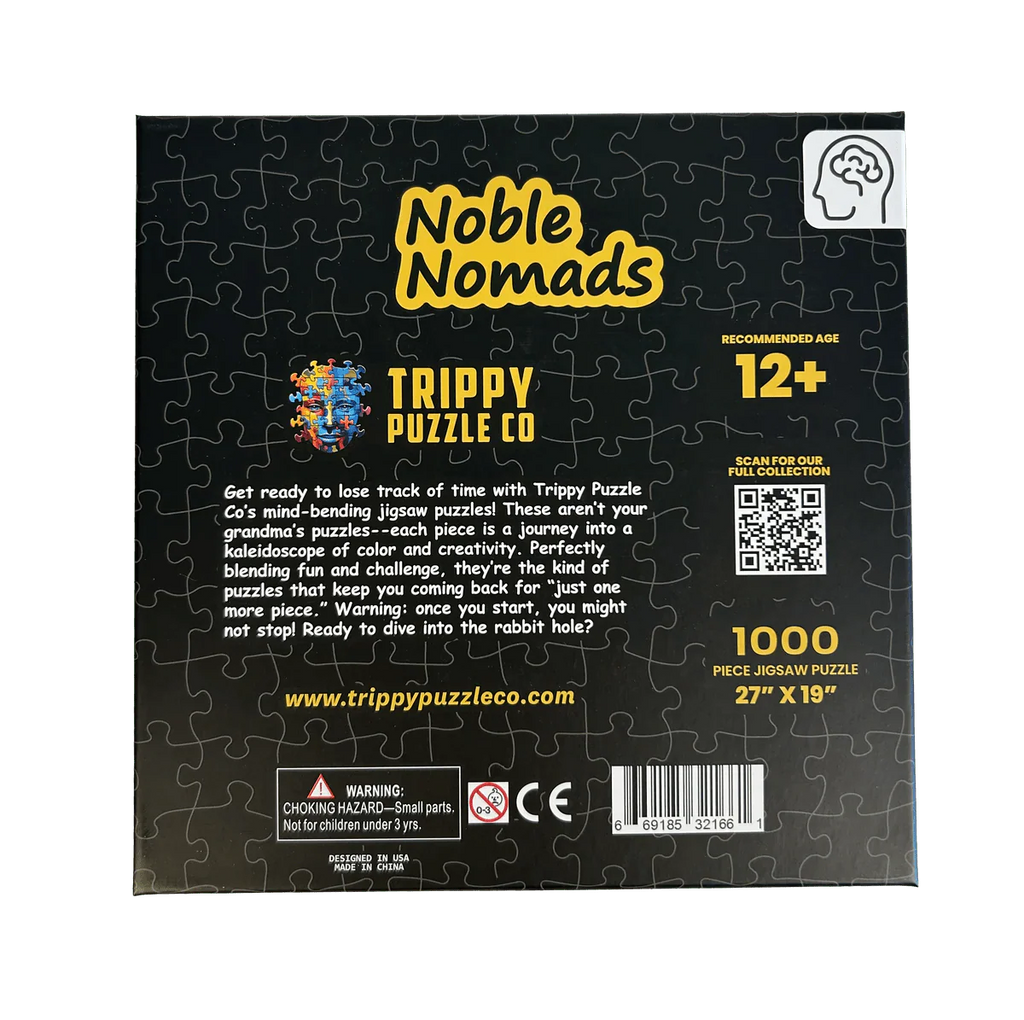 Noble Nomads Stained Glass 1000 Piece Jigsaw Puzzle | Trippy Puzzle Co