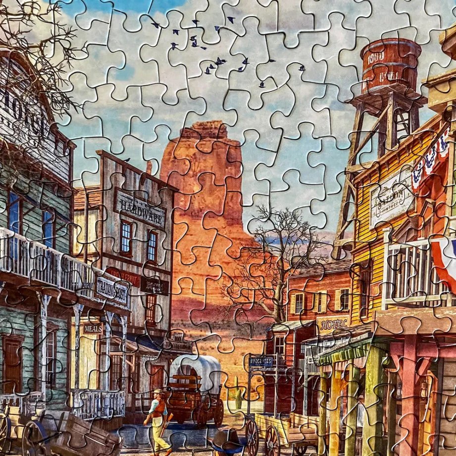 Old Western Town 500 Piece Jigsaw Puzzle by Springbok Puzzles