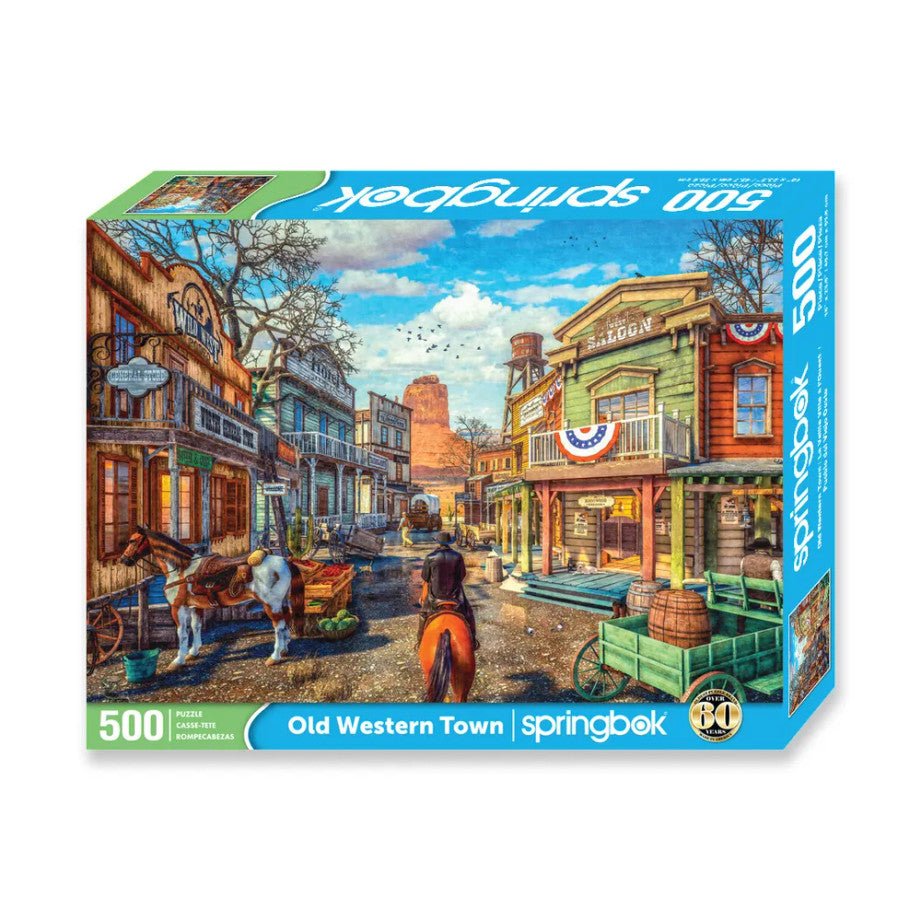 Old Western Town 500 Piece Jigsaw Puzzle by Springbok Puzzles