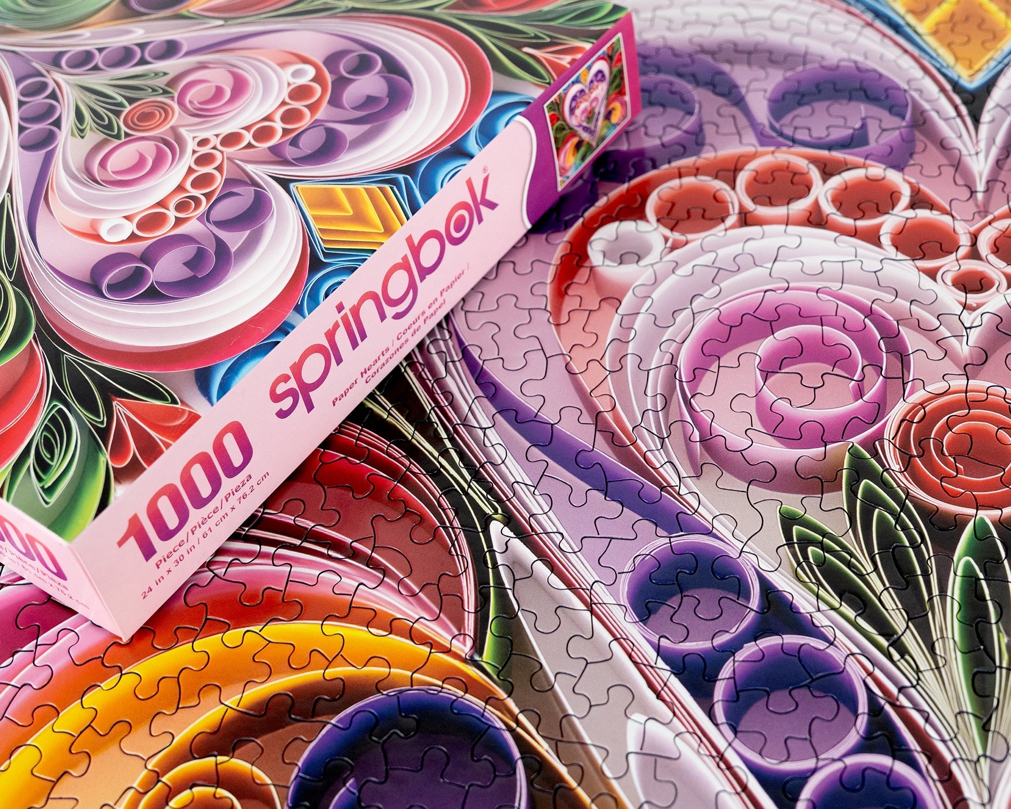 Paper Hearts 1000 Piece Jigsaw Puzzle | Springbok Puzzles