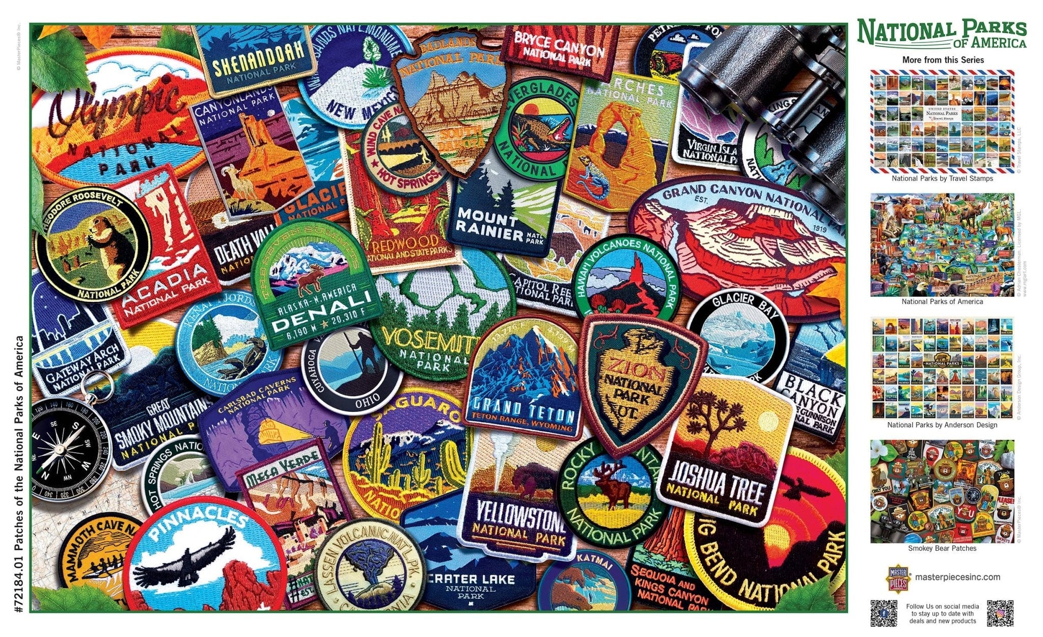 Patches of the National Parks 1000 Piece Puzzle by Masterpieces