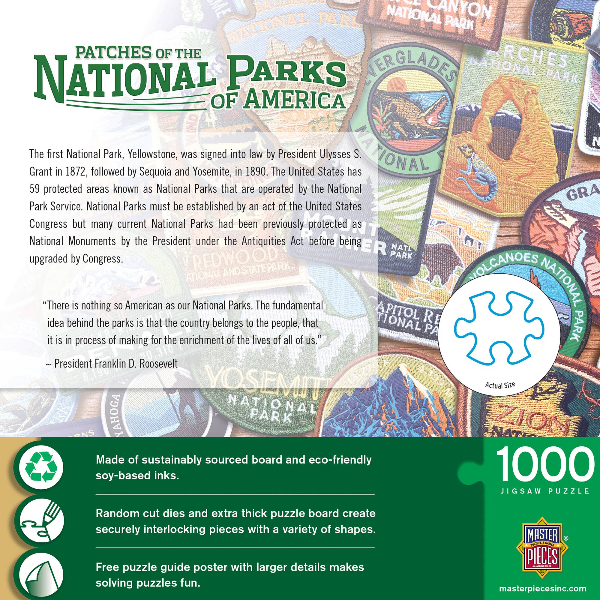 Patches of the National Parks 1000 Piece Puzzle by Masterpieces