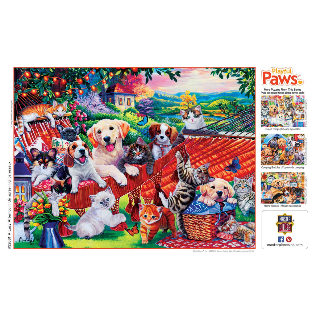Playful Paws A Lazy Afternoon 300 Piece Puzzle | Masterpieces Puzzles