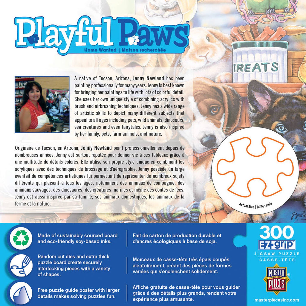 Playful Paws - Home Wanted 300 Piece EZ Grip Puzzle by Masterpieces Puzzles