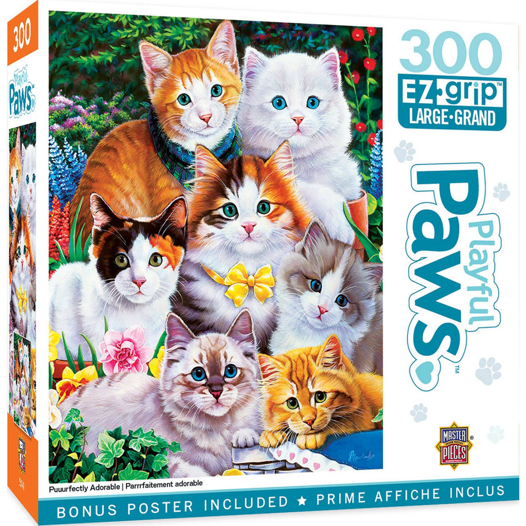 Playful Paws - Puuurfectly Adorable 300 Piece EZ Grip Puzzle by MasterPieces