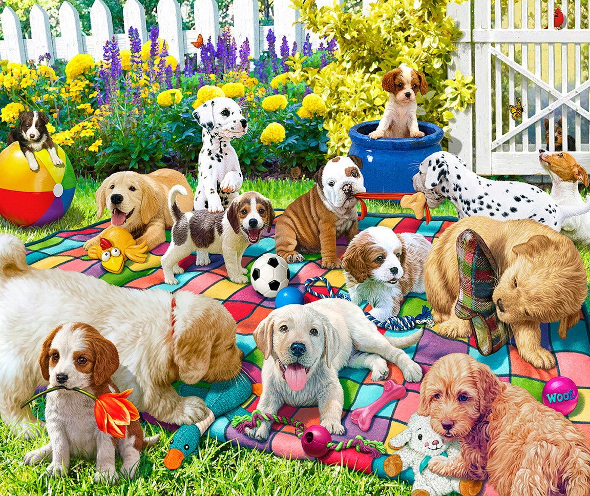 Playful Pups on Parade 1000 Piece Jigsaw Puzzle by Springbok Puzzles