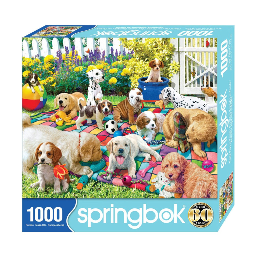 Playful Pups on Parade 1000 Piece Jigsaw Puzzle by Springbok Puzzles