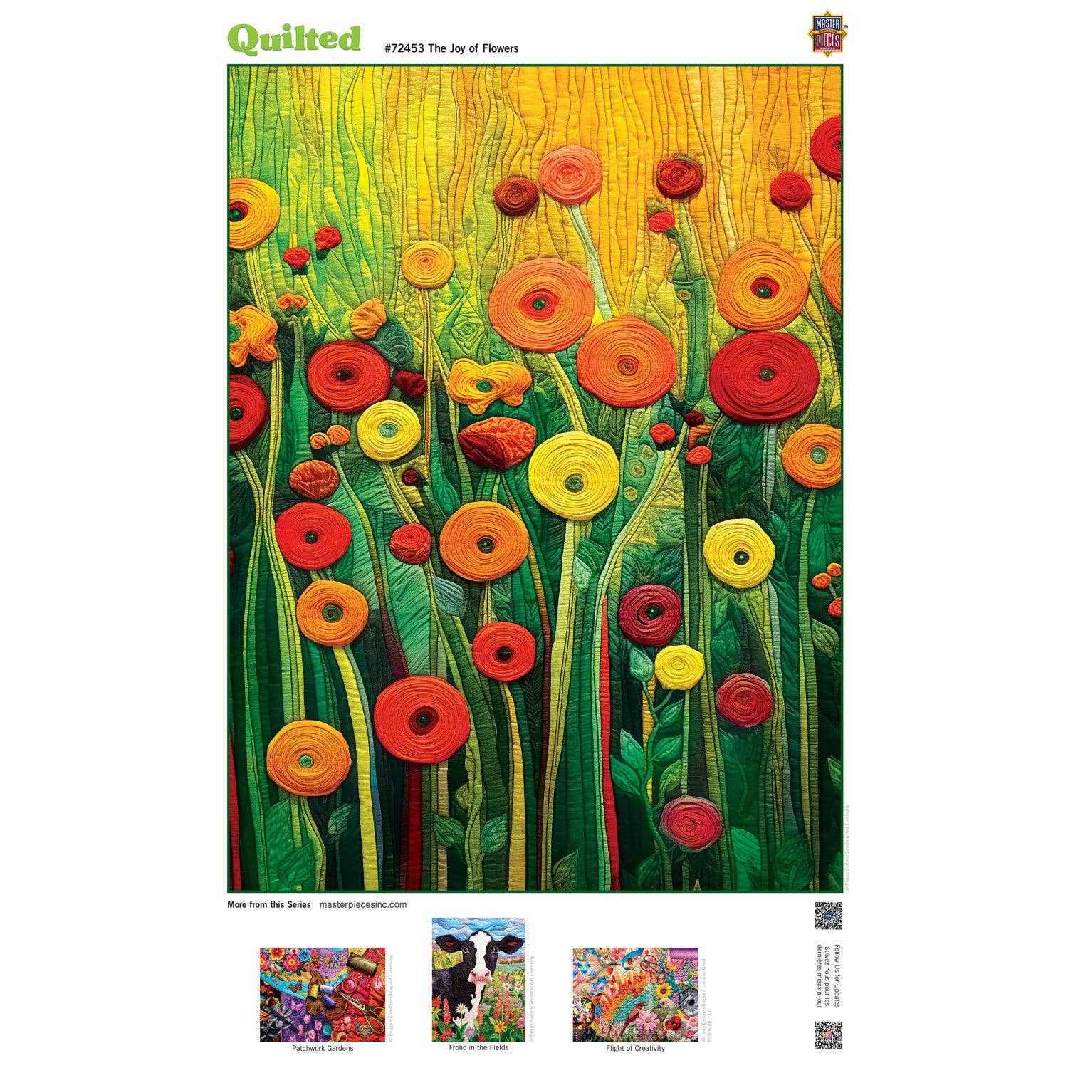 Quilted - The Joy of Flowers 1000 Piece Puzzle by Masterpieces Puzzles