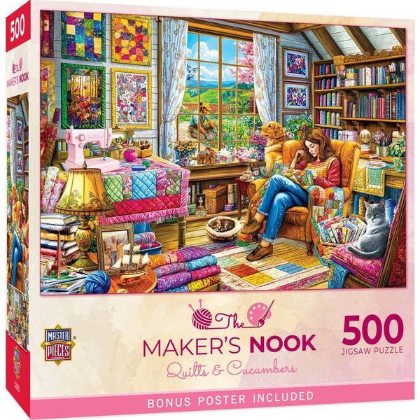 Quilts & Cucumbers 500 Piece Jigsaw Puzzle | Masterpieces