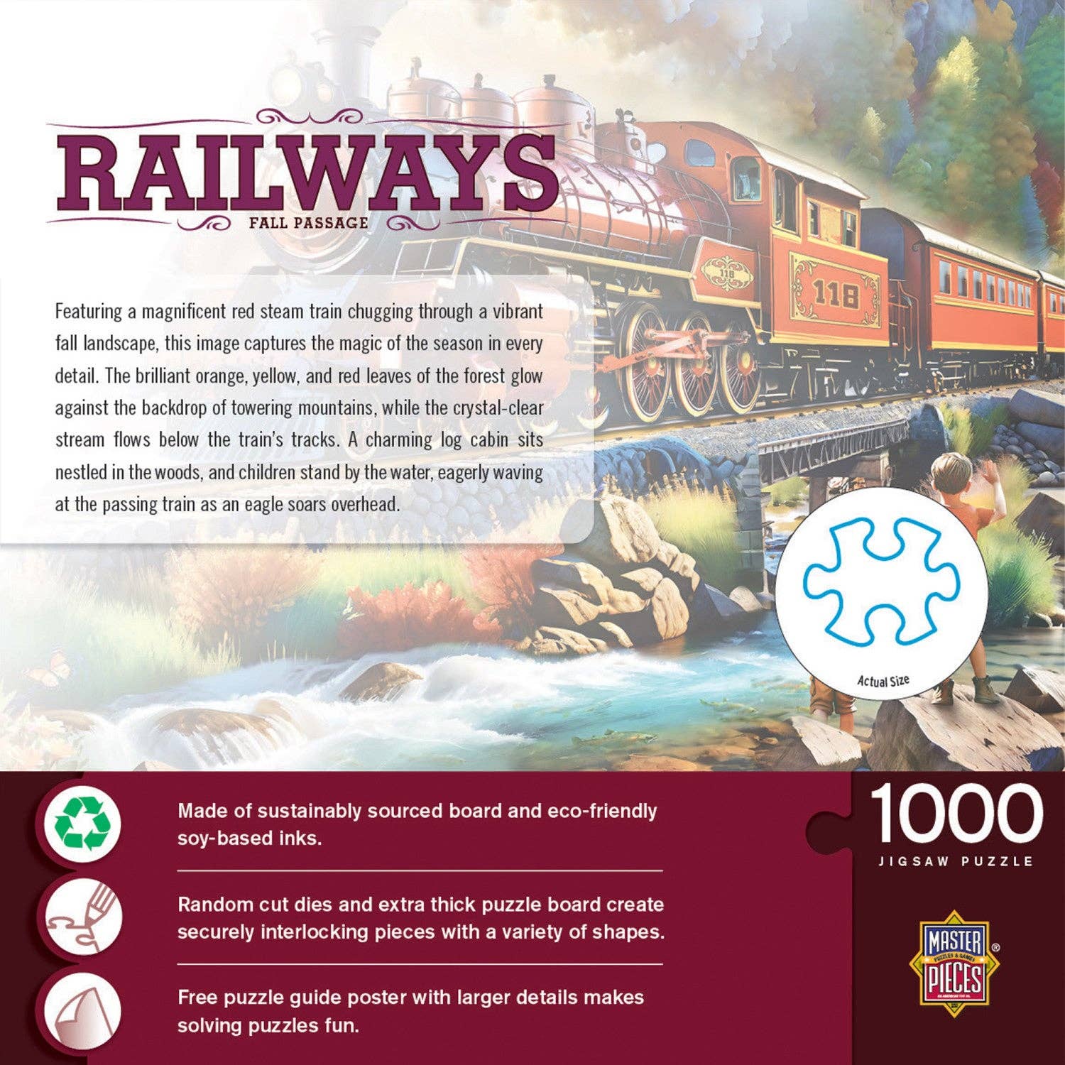 Railways - Fall Passage 1000 Piece Jigsaw Puzzle by Masterpieces Puzzles