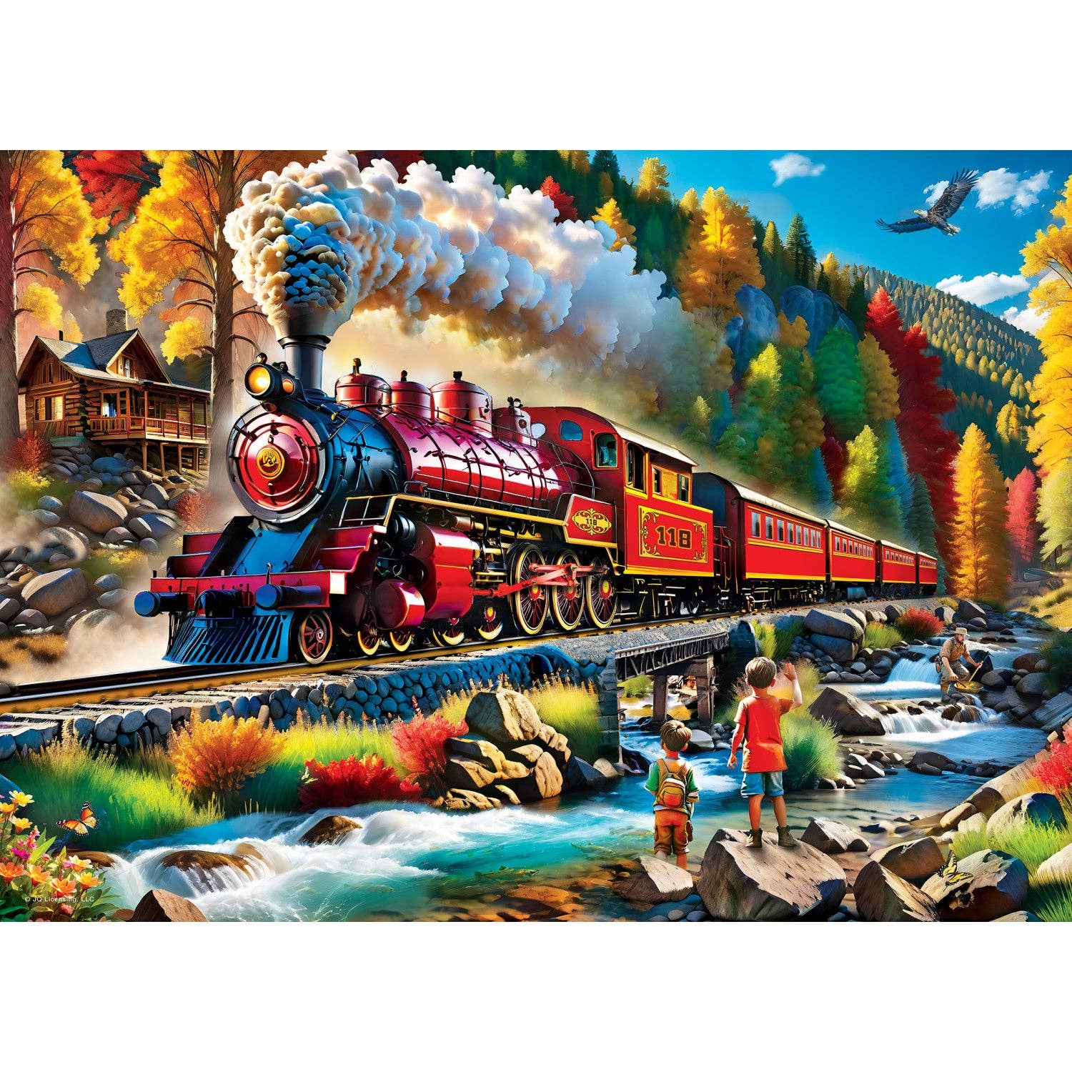 Railways - Fall Passage 1000 Piece Jigsaw Puzzle by Masterpieces Puzzles