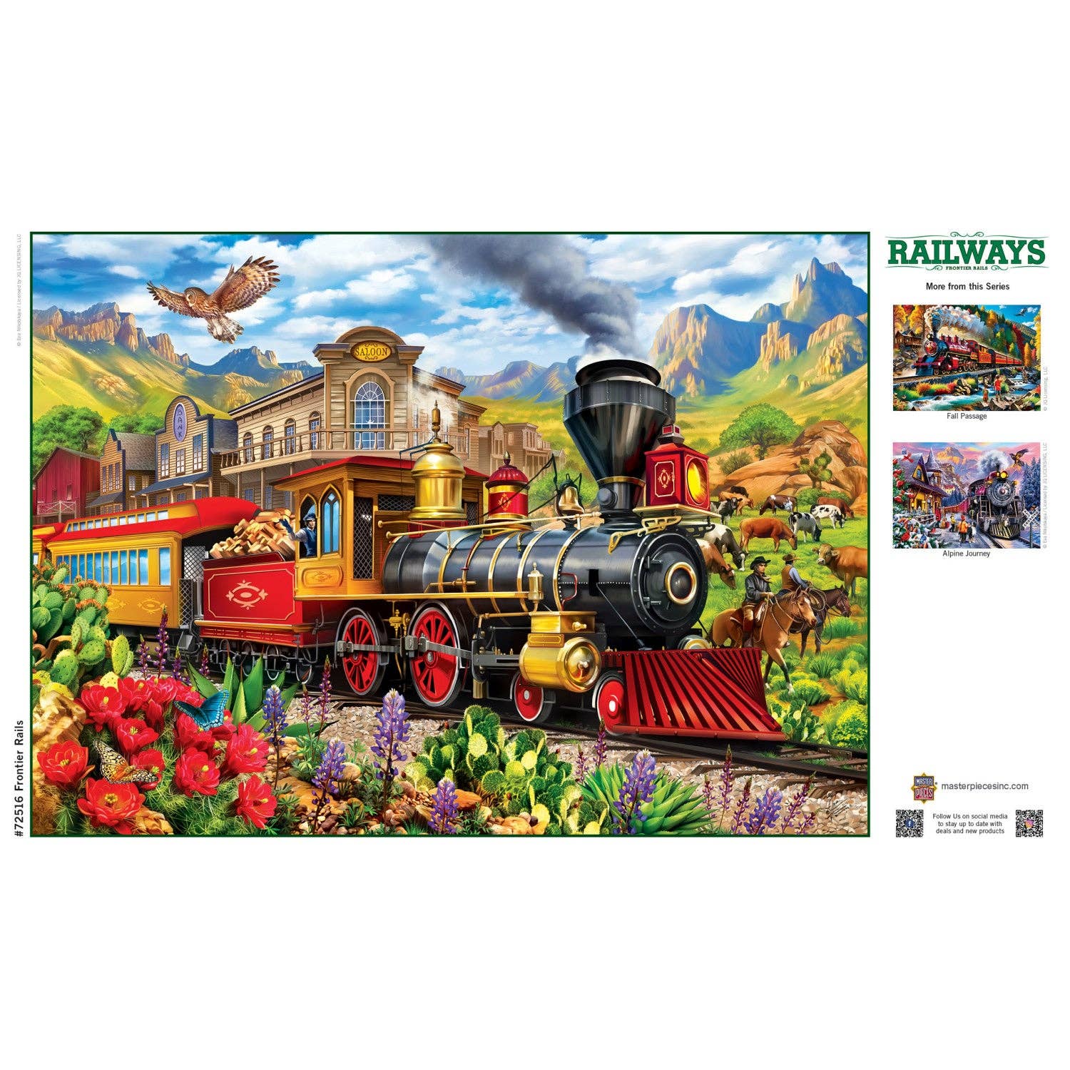 Railways Frontier Rails 1000 Piece Jigsaw Puzzle by Masterpieces