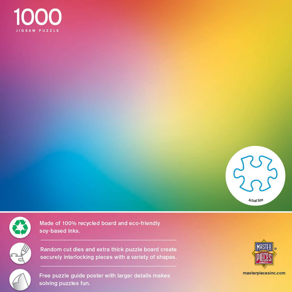 Rainbow Gradient 1000 Piece Jigsaw Puzzle | Masterpieces Puzzles