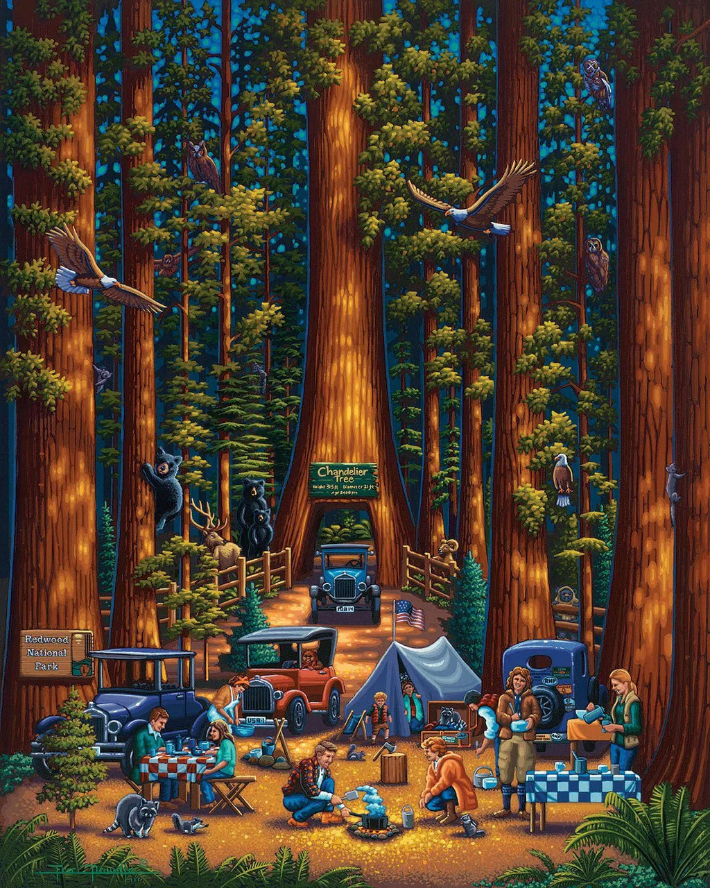 Redwood National Park 500 Piece Jigsaw Puzzle by Dowdle