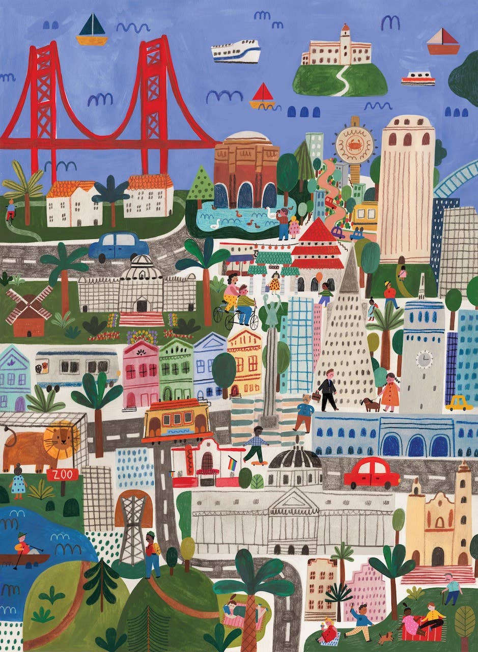 San Francisco 500 Piece Landmarks Puzzle by Puzzlefolk
