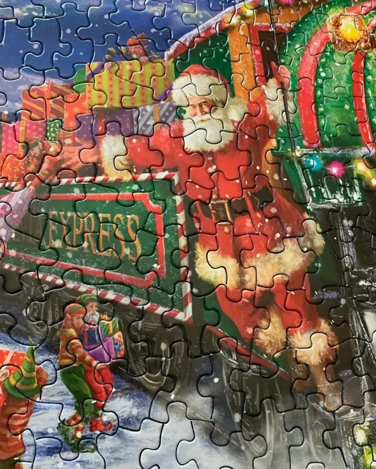 Santa Express 1000 Piece Jigsaw Puzzle by Springbok Puzzles - A Festive Holiday Puzzle