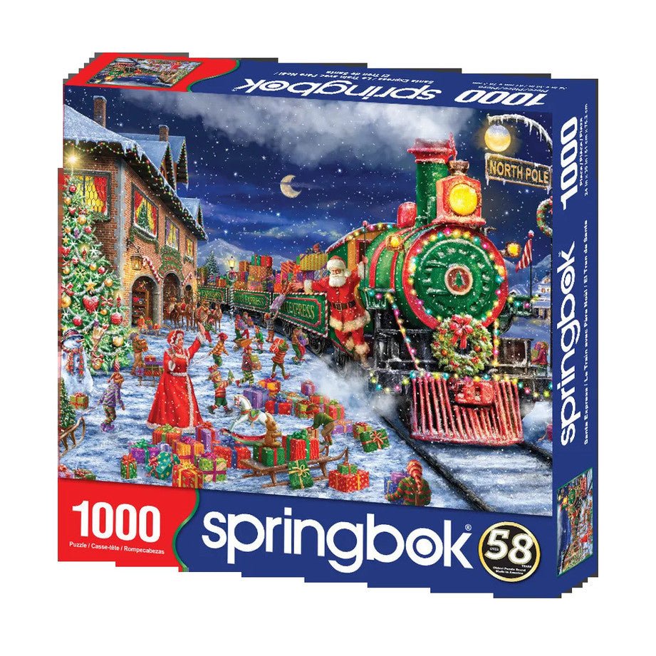 Santa Express 1000 Piece Jigsaw Puzzle by Springbok Puzzles - A Festive Holiday Puzzle