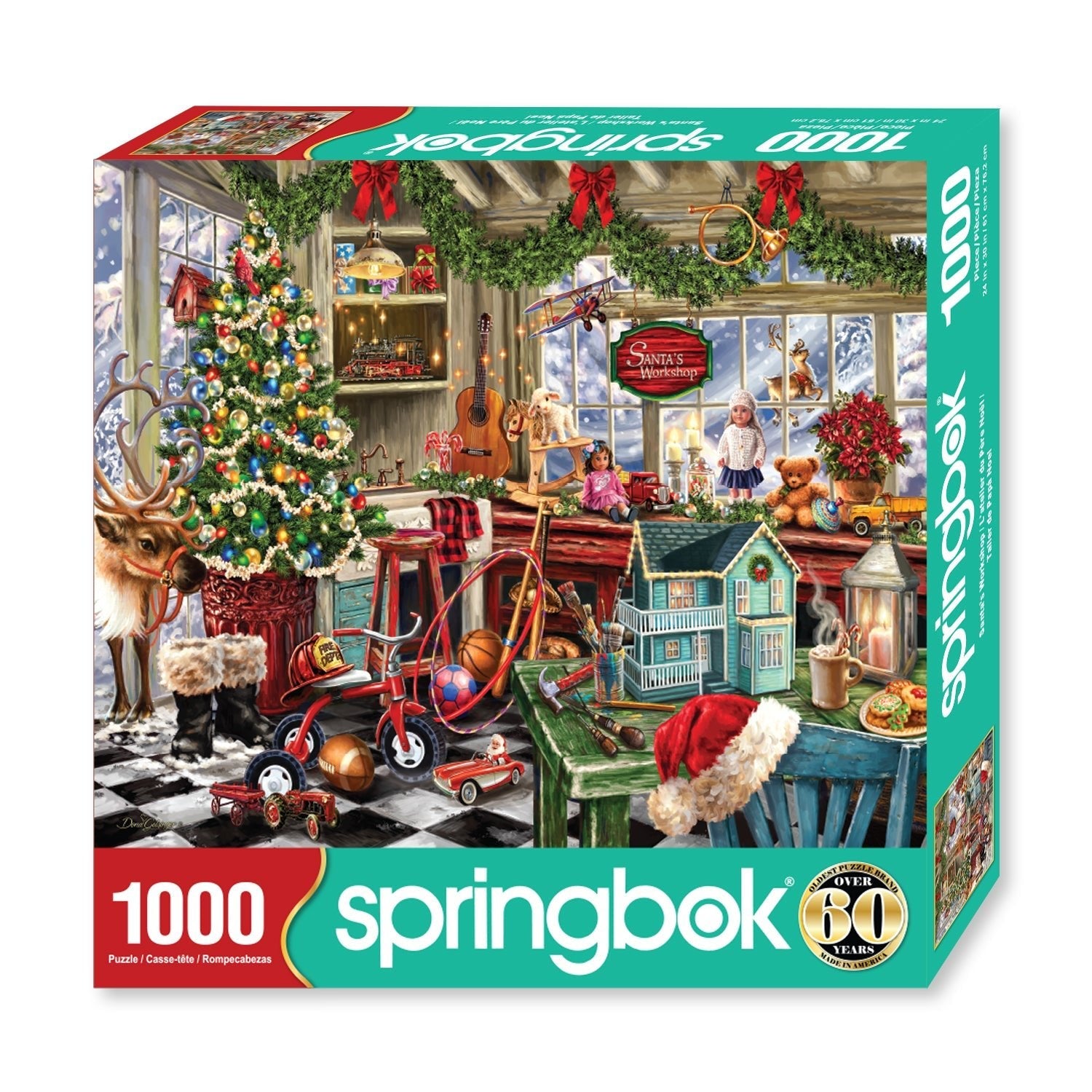 Santa's Workshop 1000 Piece Jigsaw Puzzle | Springbok Puzzles