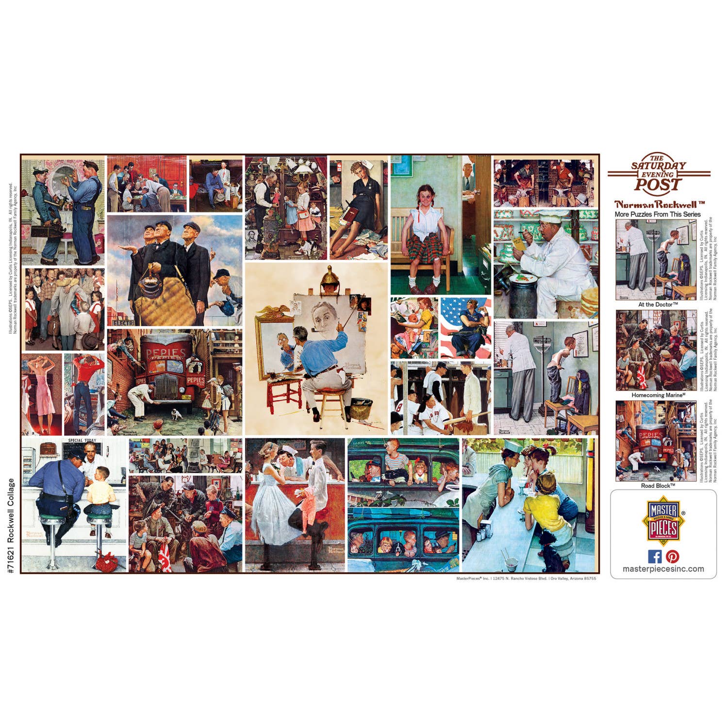 Saturday Evening Post - Rockwell Collage 1000 Piece Puzzle | Masterpieces Puzzles