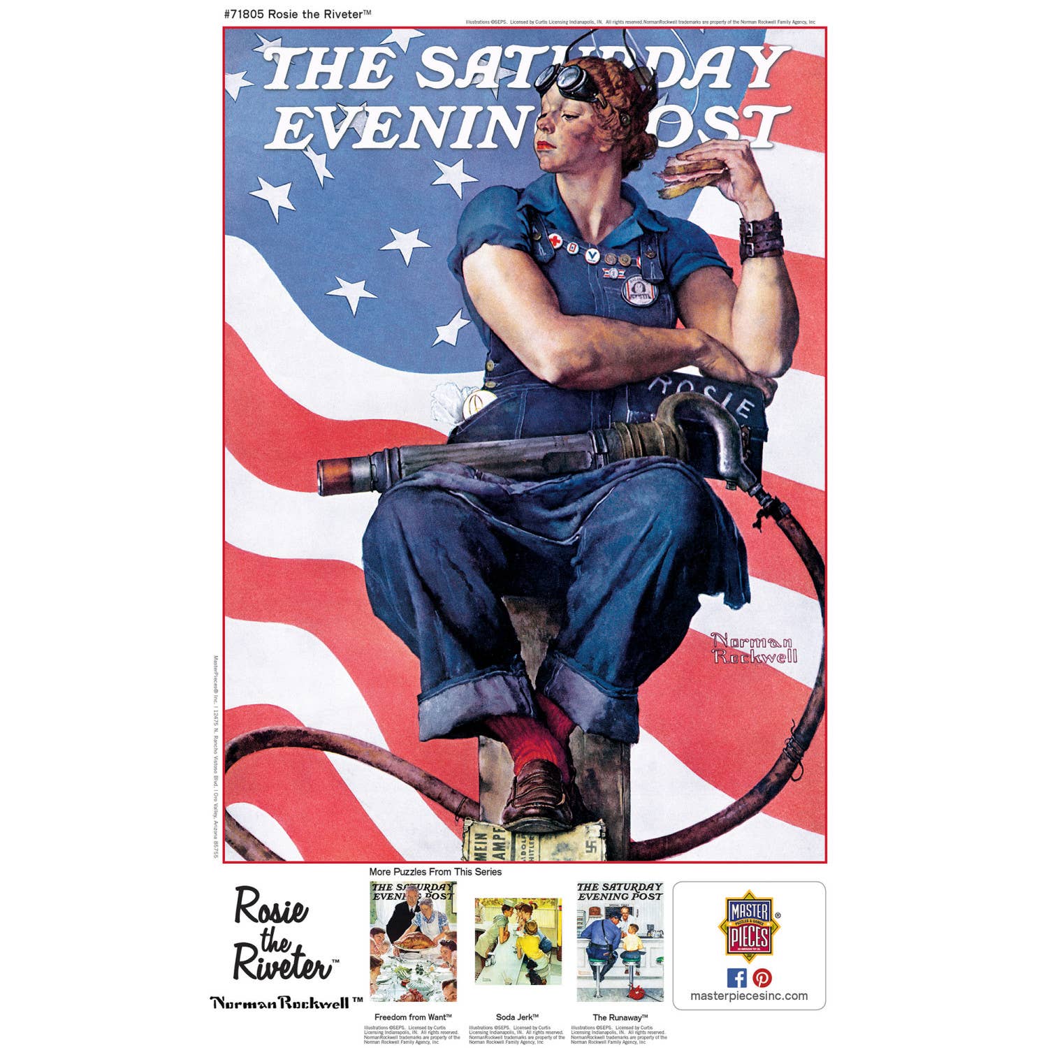 Saturday Evening Post - Rosie the Riveter 1000 Piece Puzzle by Masterpieces Puzzles