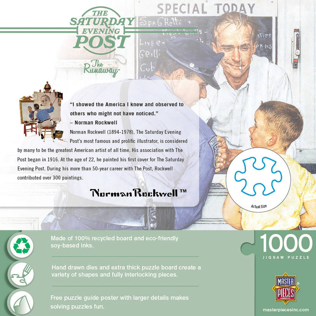 Saturday Evening Post - The Runaway 1000 Piece Puzzle by Masterpieces