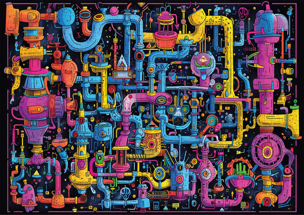 Sci-Fi Sewer 1000 Piece Jigsaw Puzzle | Trippy Puzzle Co