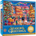 Season's Greetings - Village Square 1000 Piece Puzzle by Masterpieces