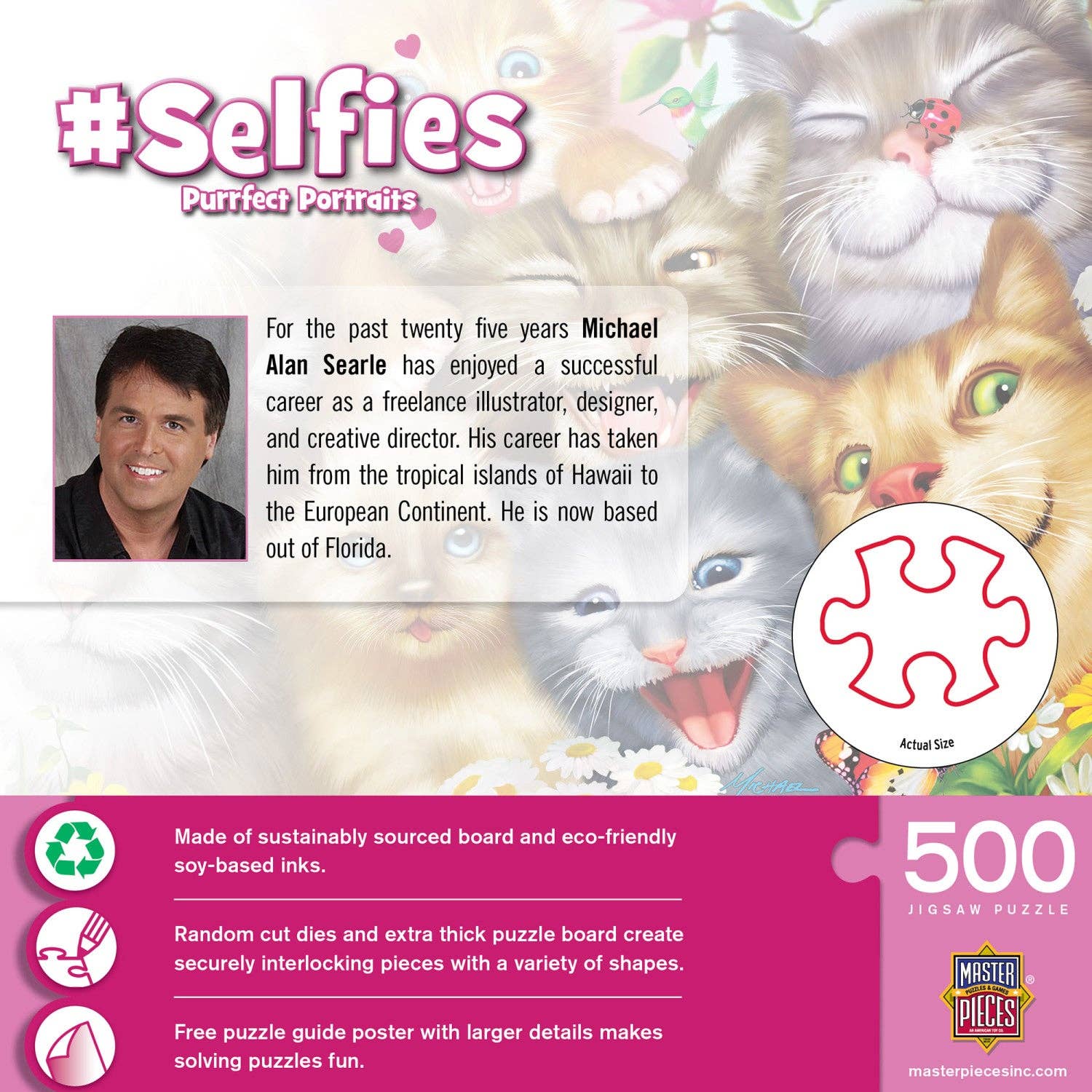 Selfies – Purrfect Portraits 500 Piece Puzzle by Masterpieces