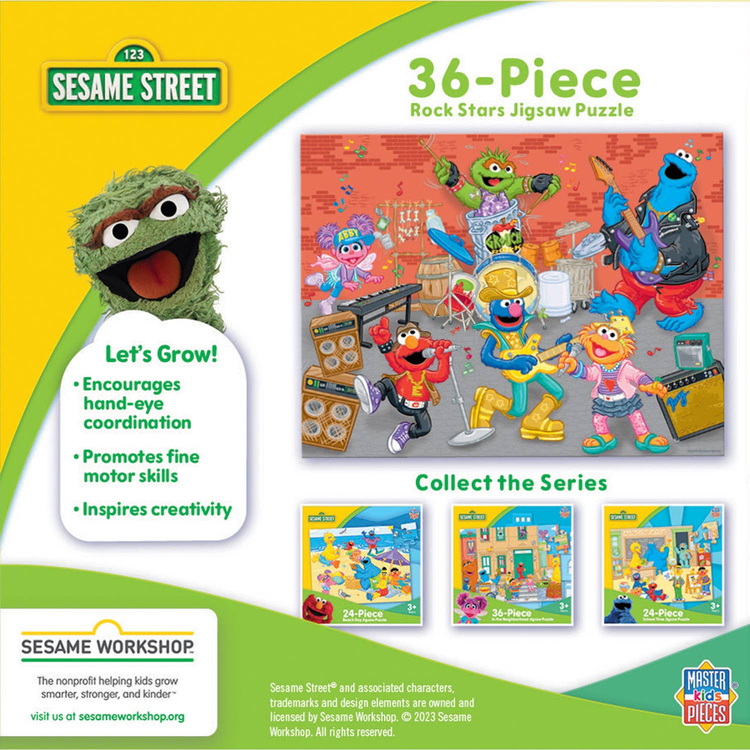 Sesame Street - Rock Stars 36 Piece Puzzle by MasterPieces | Fun Kids Jigsaw Puzzle